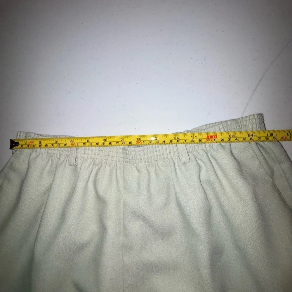 Alfred Dunner Light Green Elastic Waist Pants